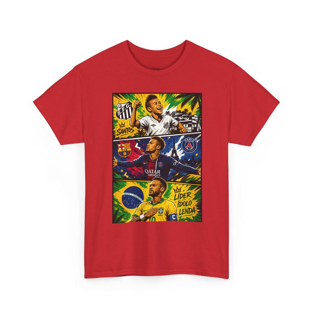 Soccer Legends Graphic Tee – Brazil & World Stars Collage