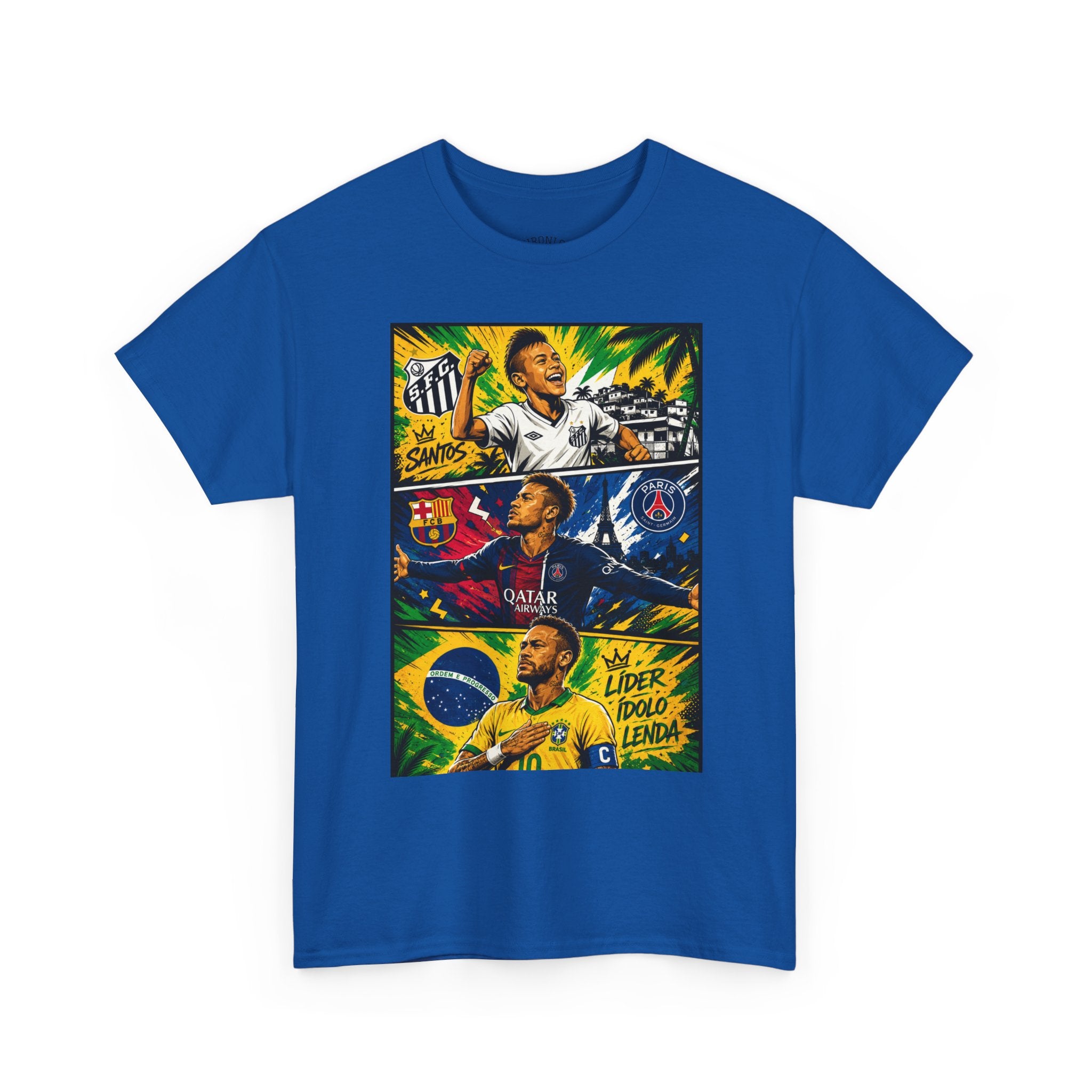 Soccer Legends Graphic Tee – Brazil & World Stars Collage