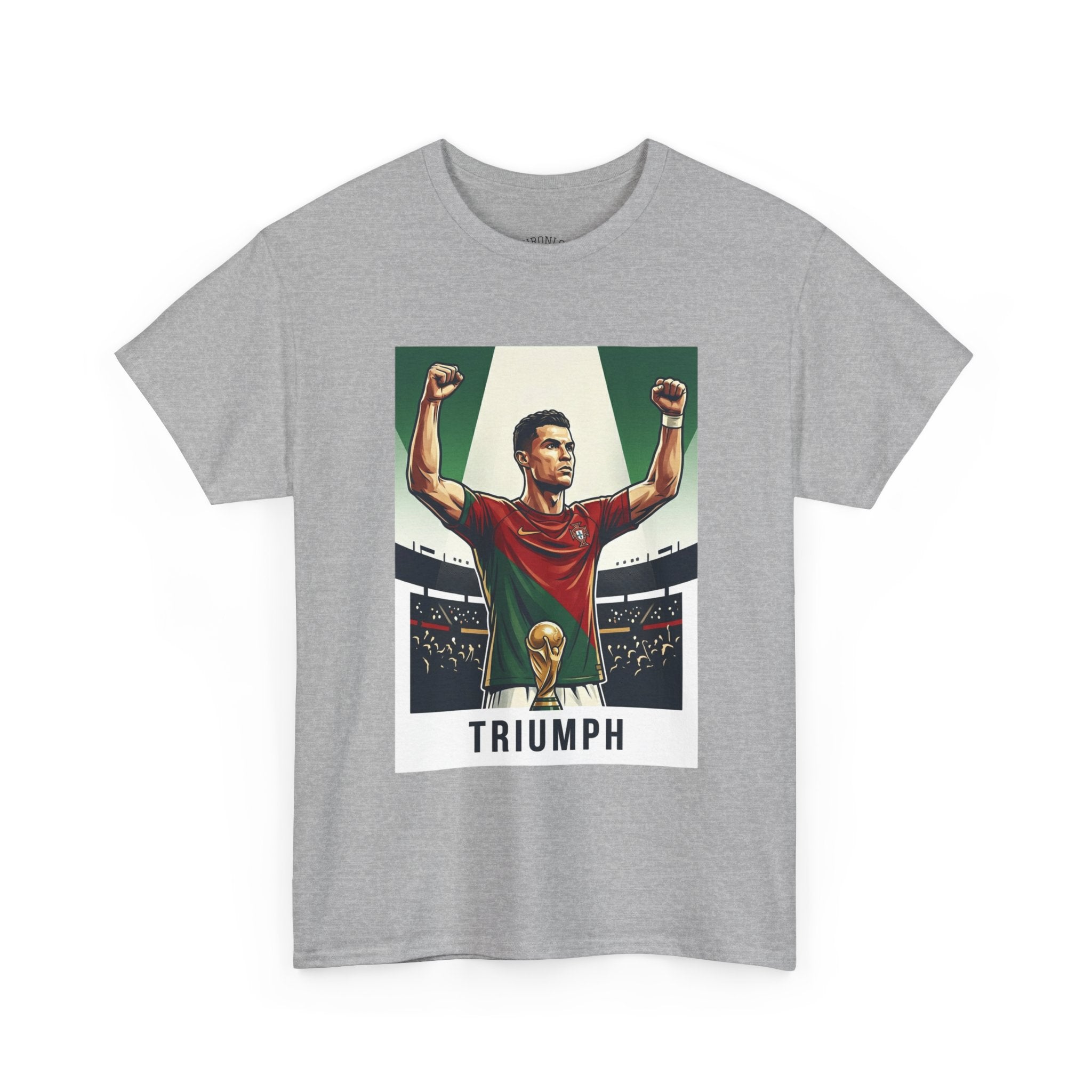 Triumph Soccer Tee — 'Triumph' Front Graphic & 'Progress Over Perfection' Back