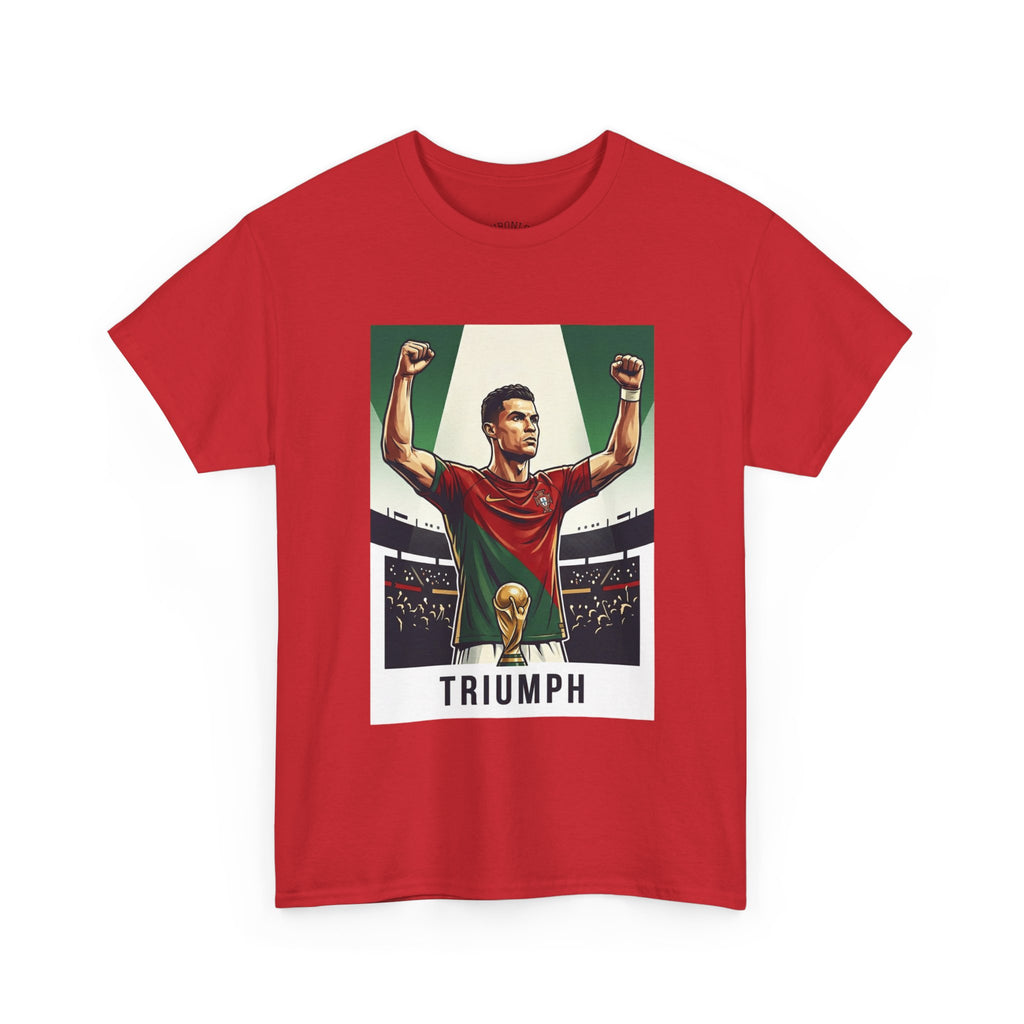 Triumph Soccer Tee — 'Triumph' Front Graphic & 'Progress Over Perfection' Back