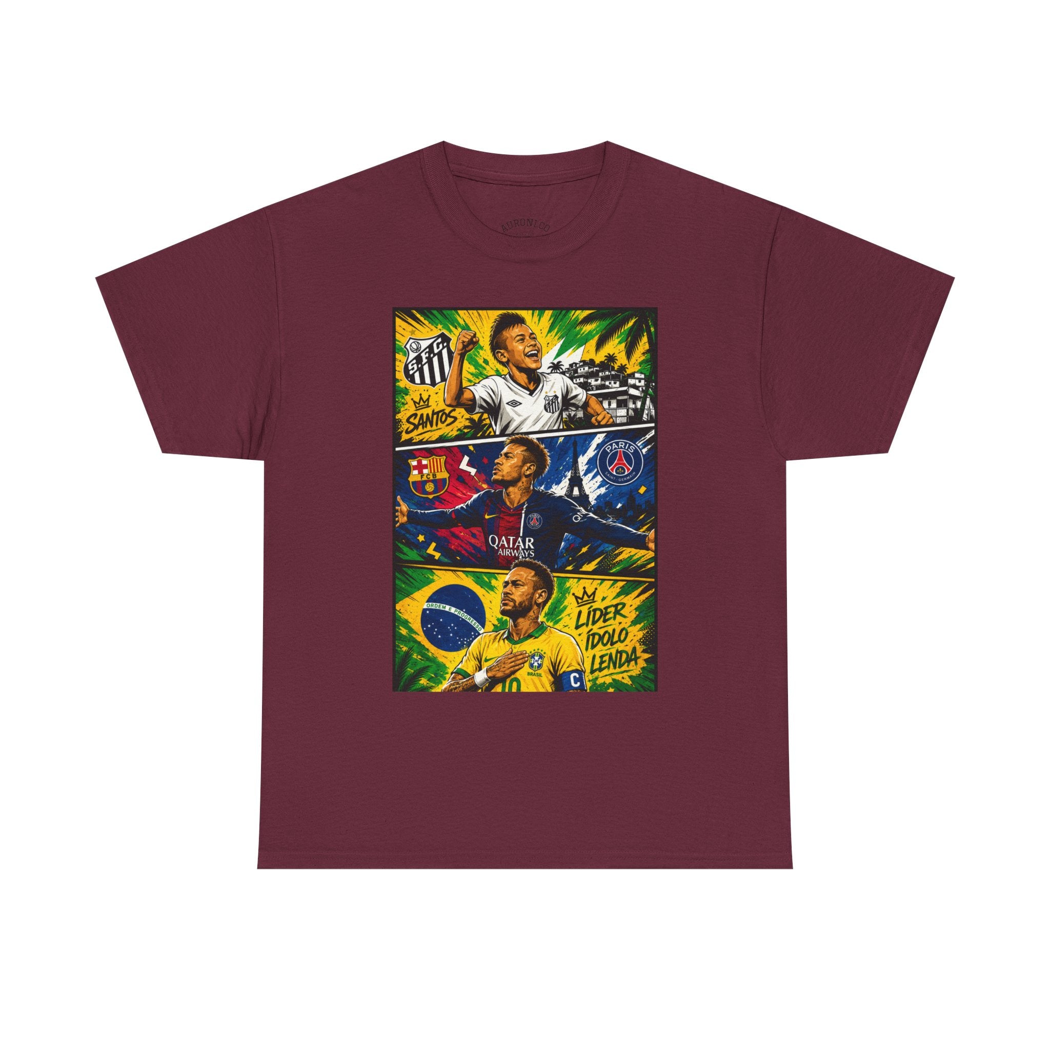 Soccer Legends Graphic Tee – Brazil & World Stars Collage