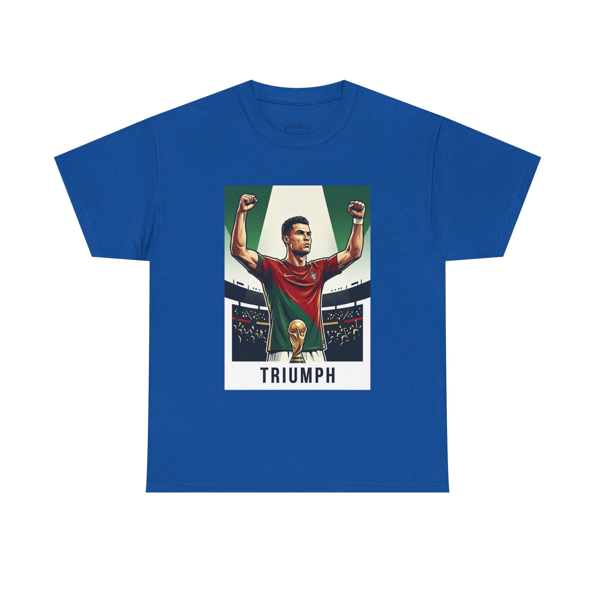 Triumph Soccer Tee — 'Triumph' Front Graphic & 'Progress Over Perfection' Back