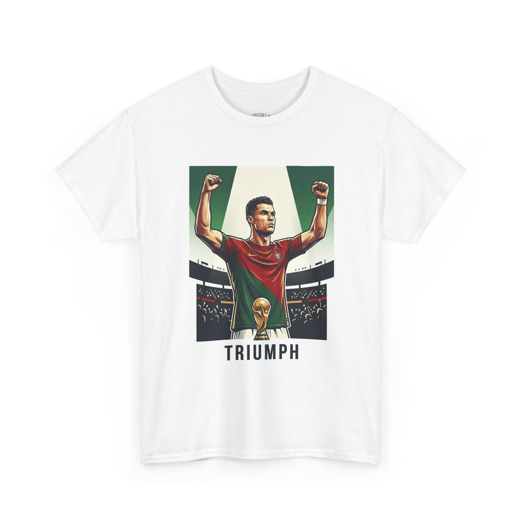 Triumph Soccer Tee — 'Triumph' Front Graphic & 'Progress Over Perfection' Back