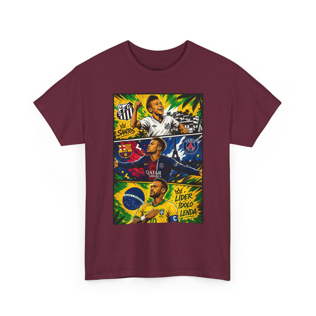 Soccer Legends Graphic Tee – Brazil & World Stars Collage