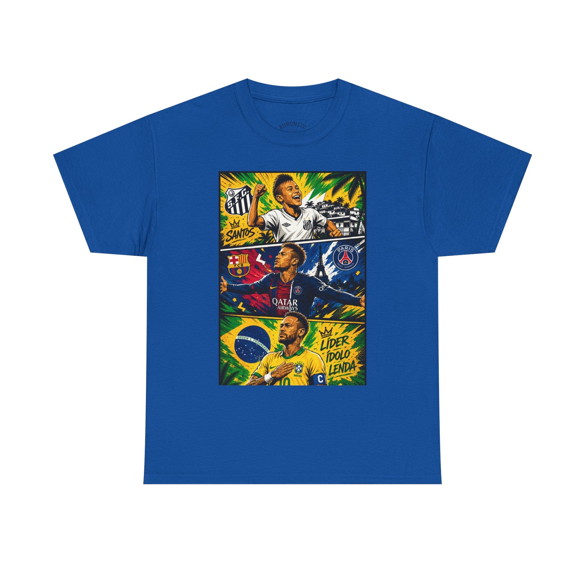 Soccer Legends Graphic Tee – Brazil & World Stars Collage
