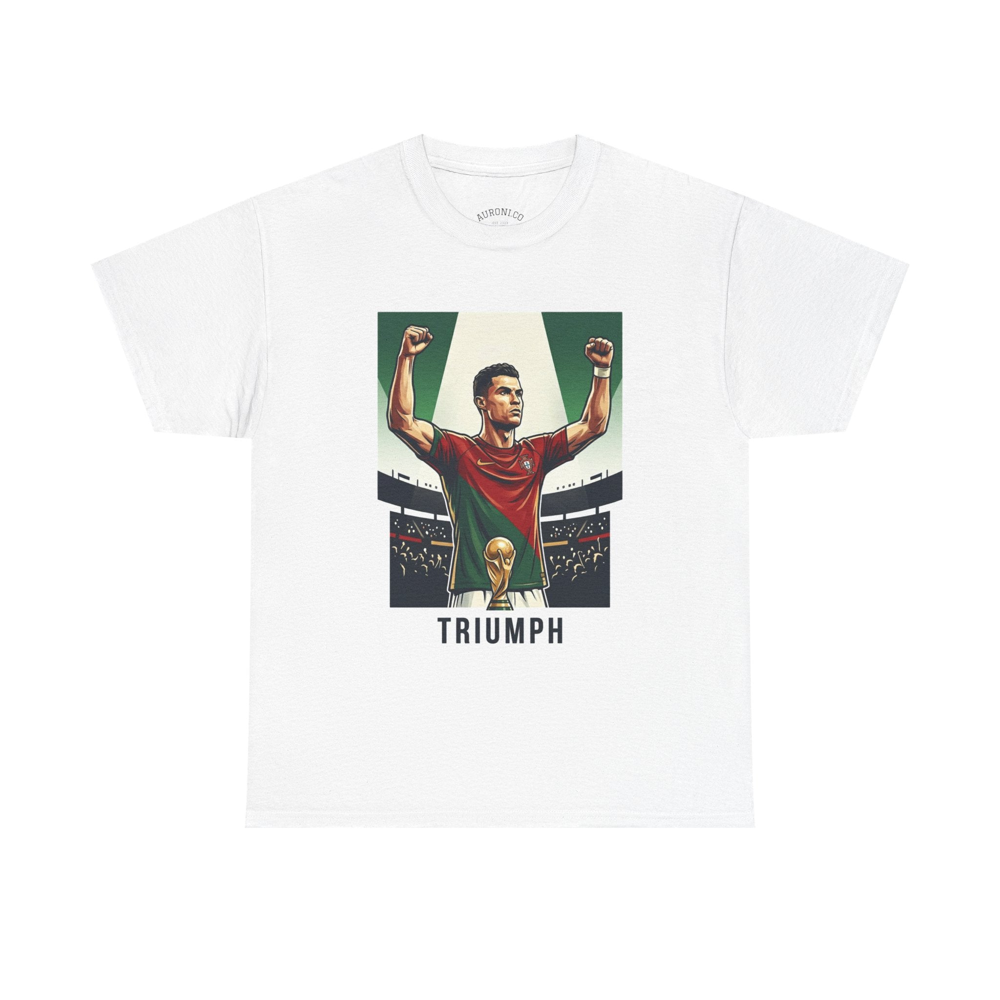 Triumph Soccer Tee — 'Triumph' Front Graphic & 'Progress Over Perfection' Back