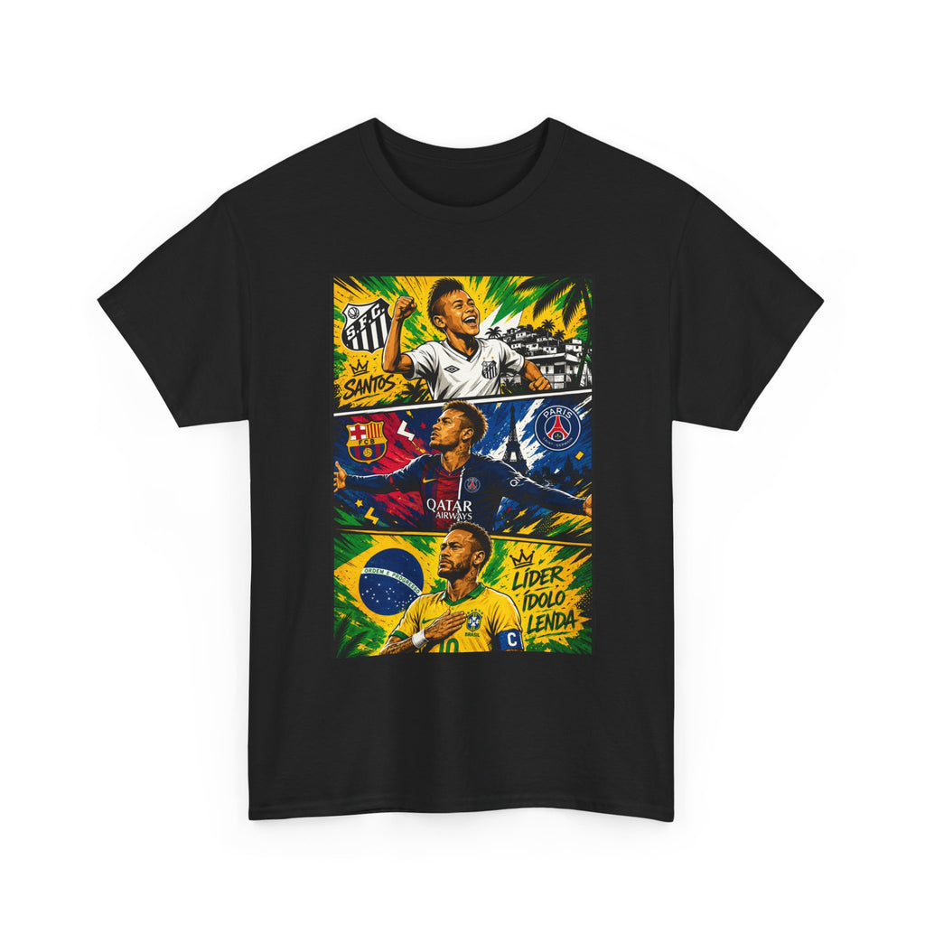 Soccer Legends Graphic Tee – Brazil & World Stars Collage