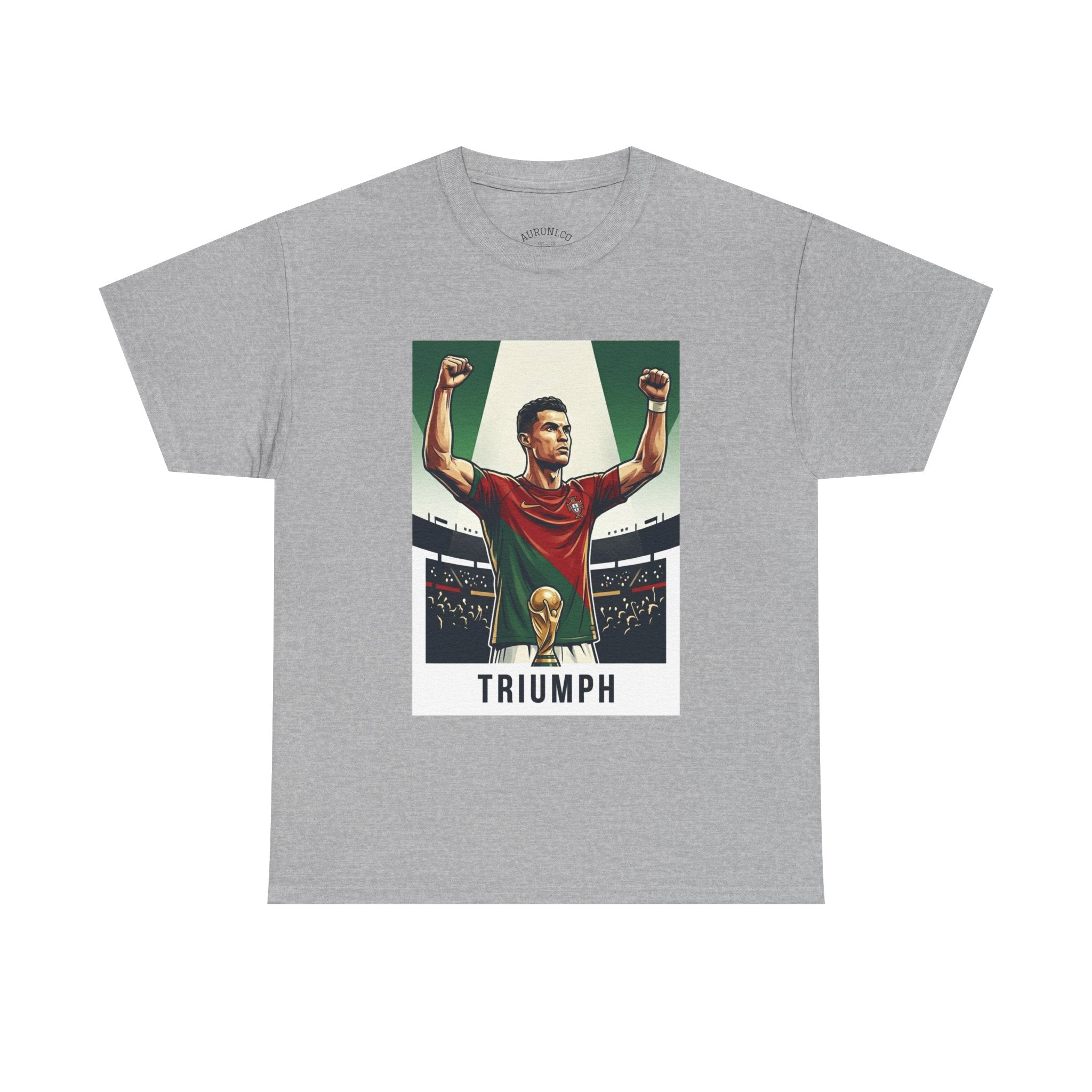 Triumph Soccer Tee — 'Triumph' Front Graphic & 'Progress Over Perfection' Back