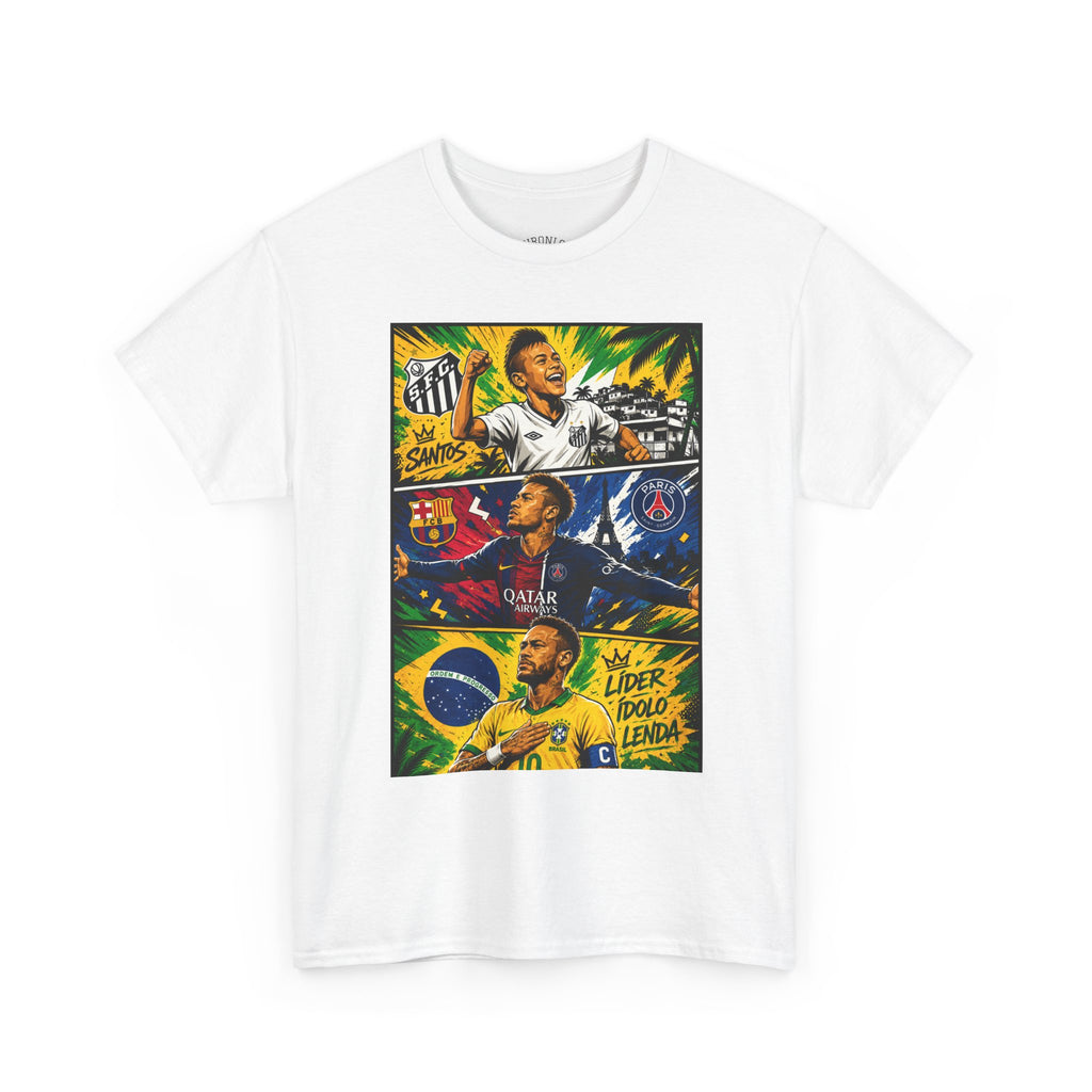 Soccer Legends Graphic Tee – Brazil & World Stars Collage